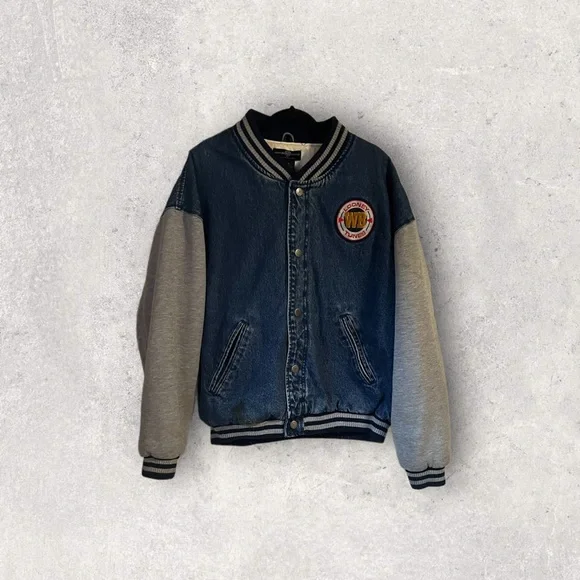 Rare Vintage 1980s Looney Toons Bomber Jacket Unisex | Denim - Picture 3 of 6